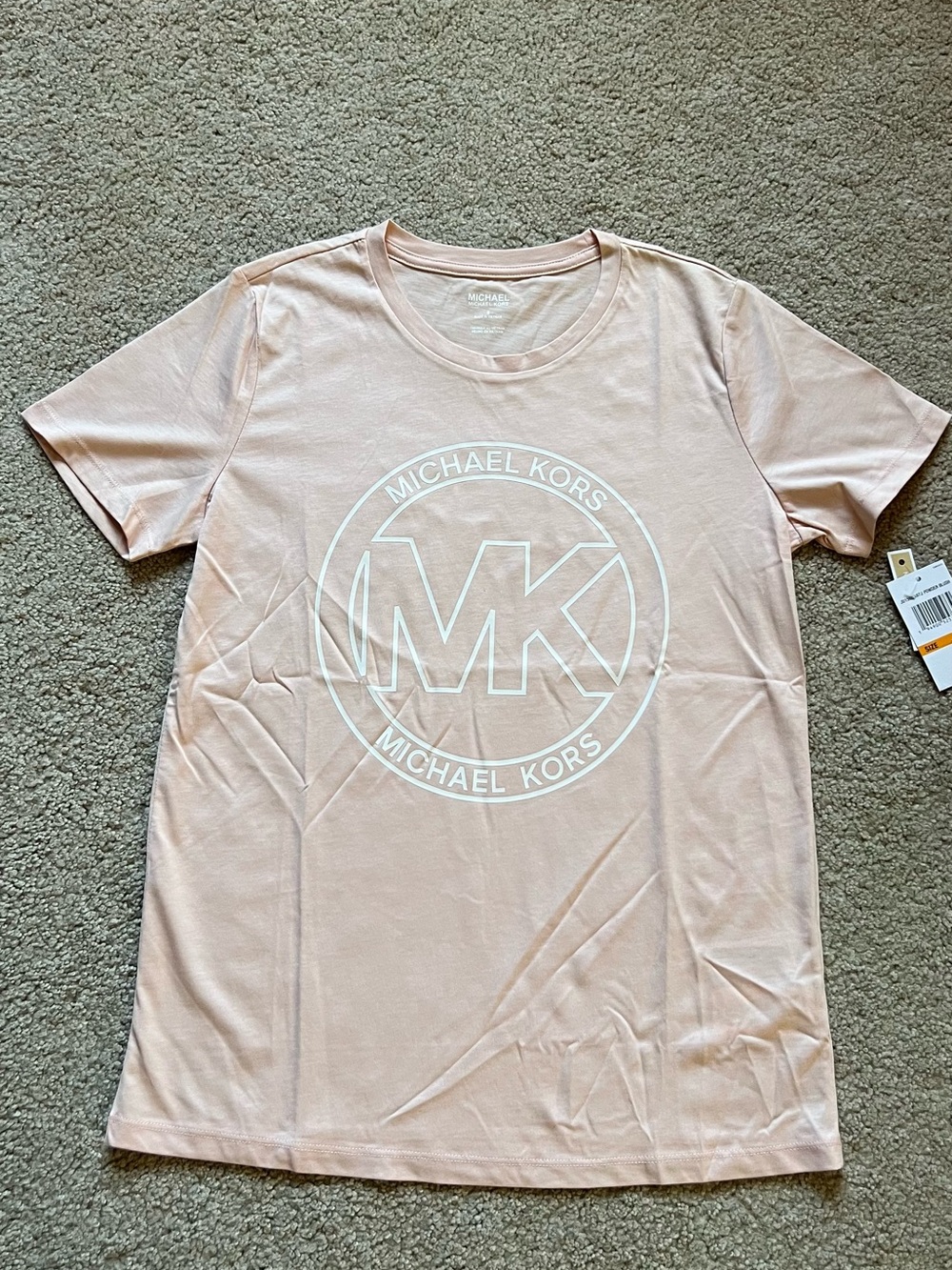 Michael Kors Pink Short-Sleeve Logo Tee